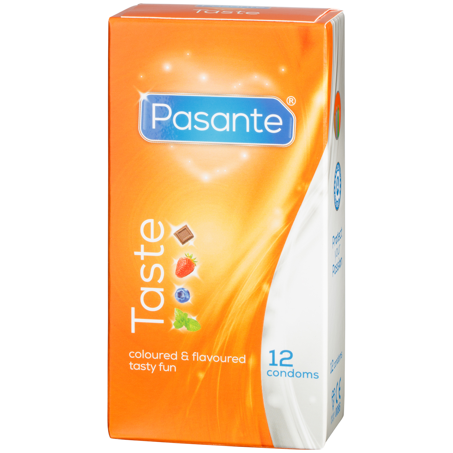 Pasante Taste Mixed Flavours Kondomer 12-pack. - Pasante
