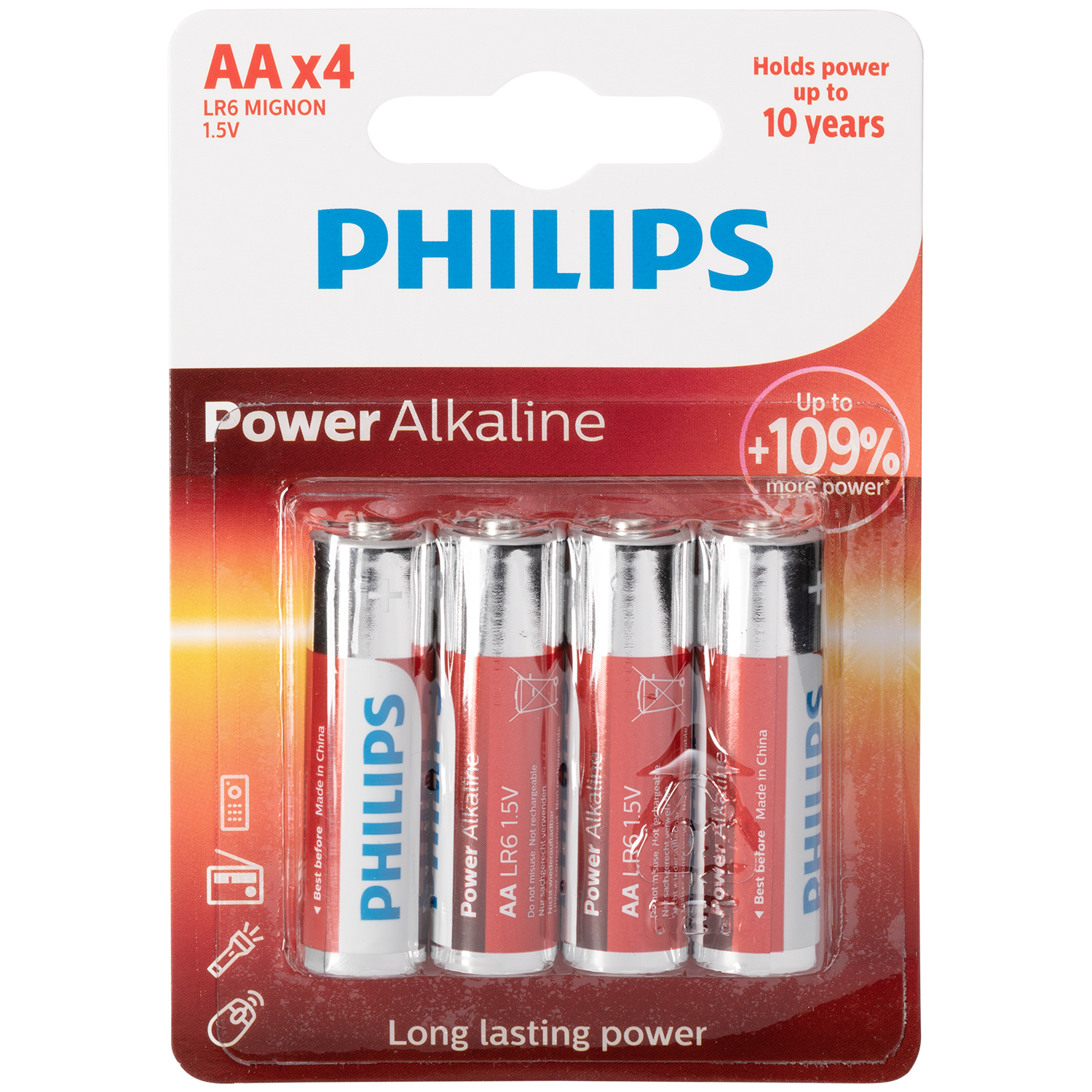 Philips LR06 AA Alkaline Batterier 4 st - Batterier