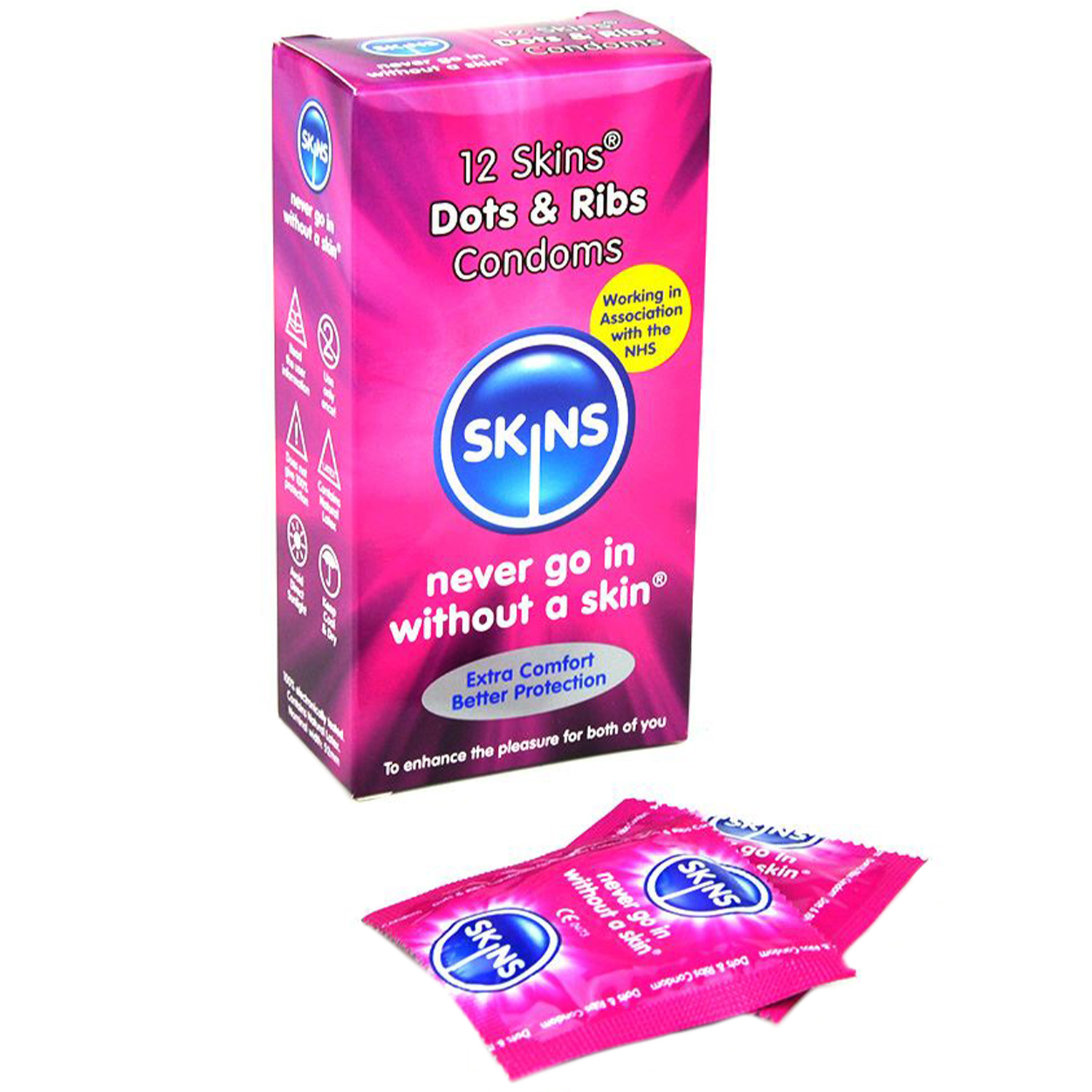 Skins Dots & Ribs Kondomer 12-pack - Skins