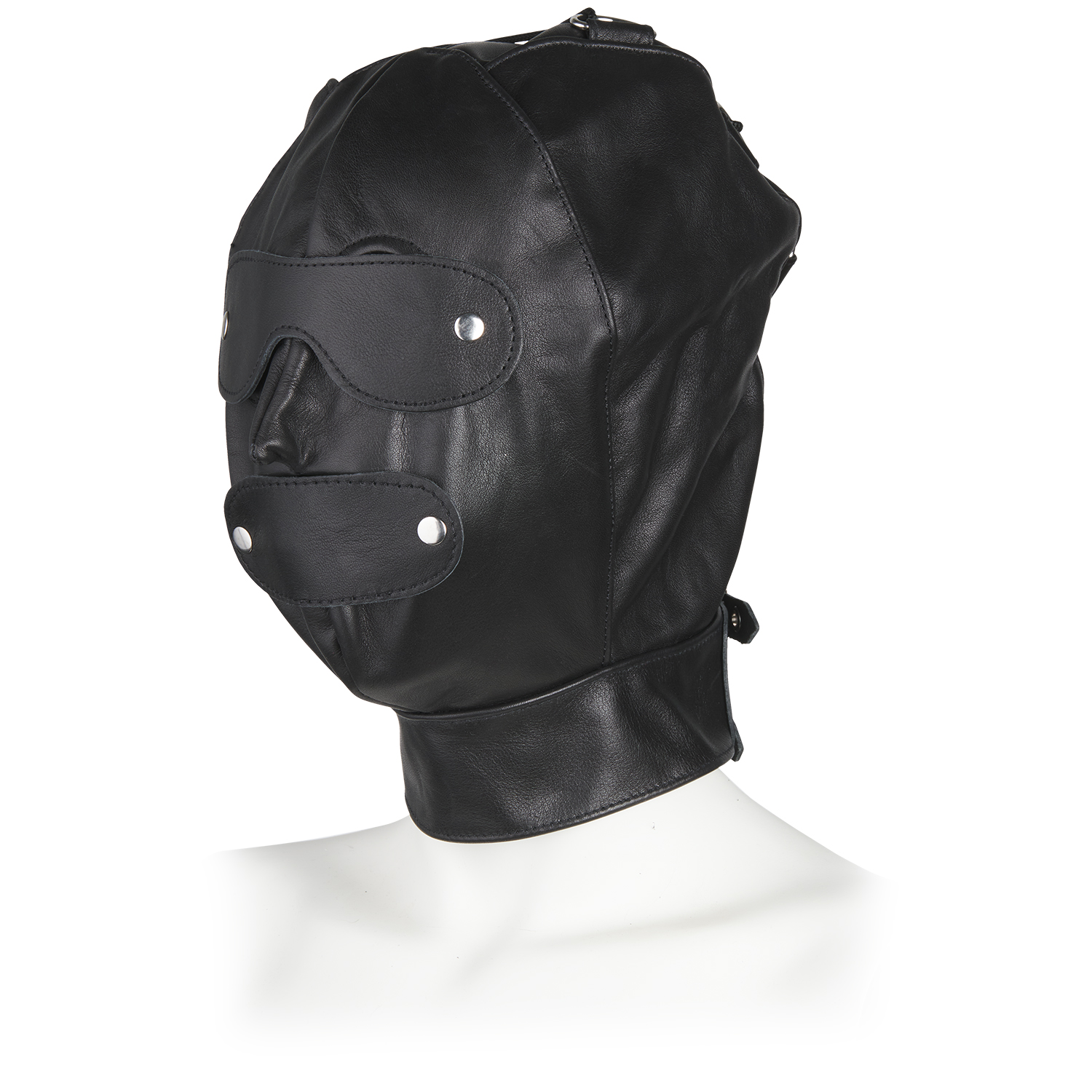 Rimba Justerbar Läder Mask       - Svart - One-Size