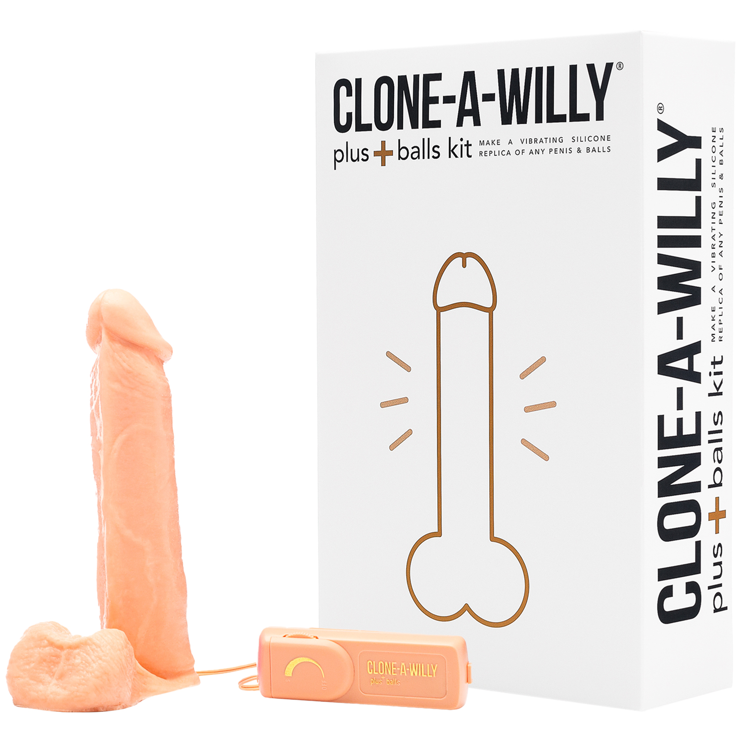 Clone-A-Willy Plus Balls DIY Homemade Dildo Clone Kit Light Tone  - Nude