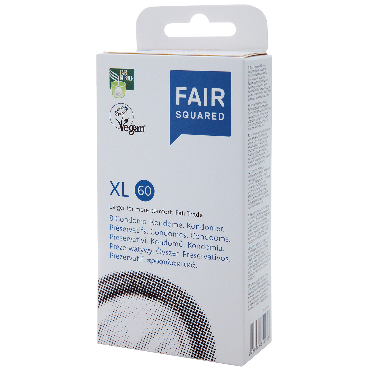 Fair Squared XL 60 Veganska Kondomer 8 st - Fair Squared