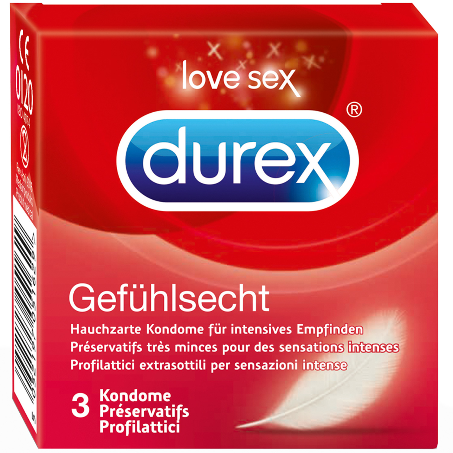 Durex Sensitive Kondomer 3 st - Durex