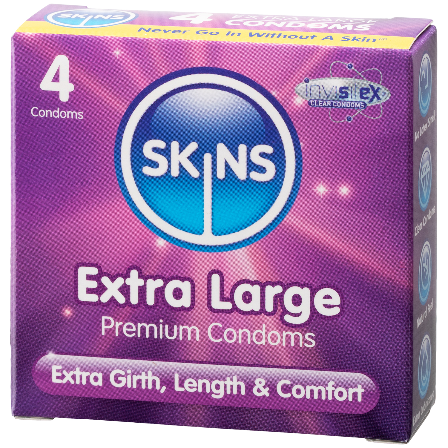 Skins Extra Large Kondomer 4 st   - Klar