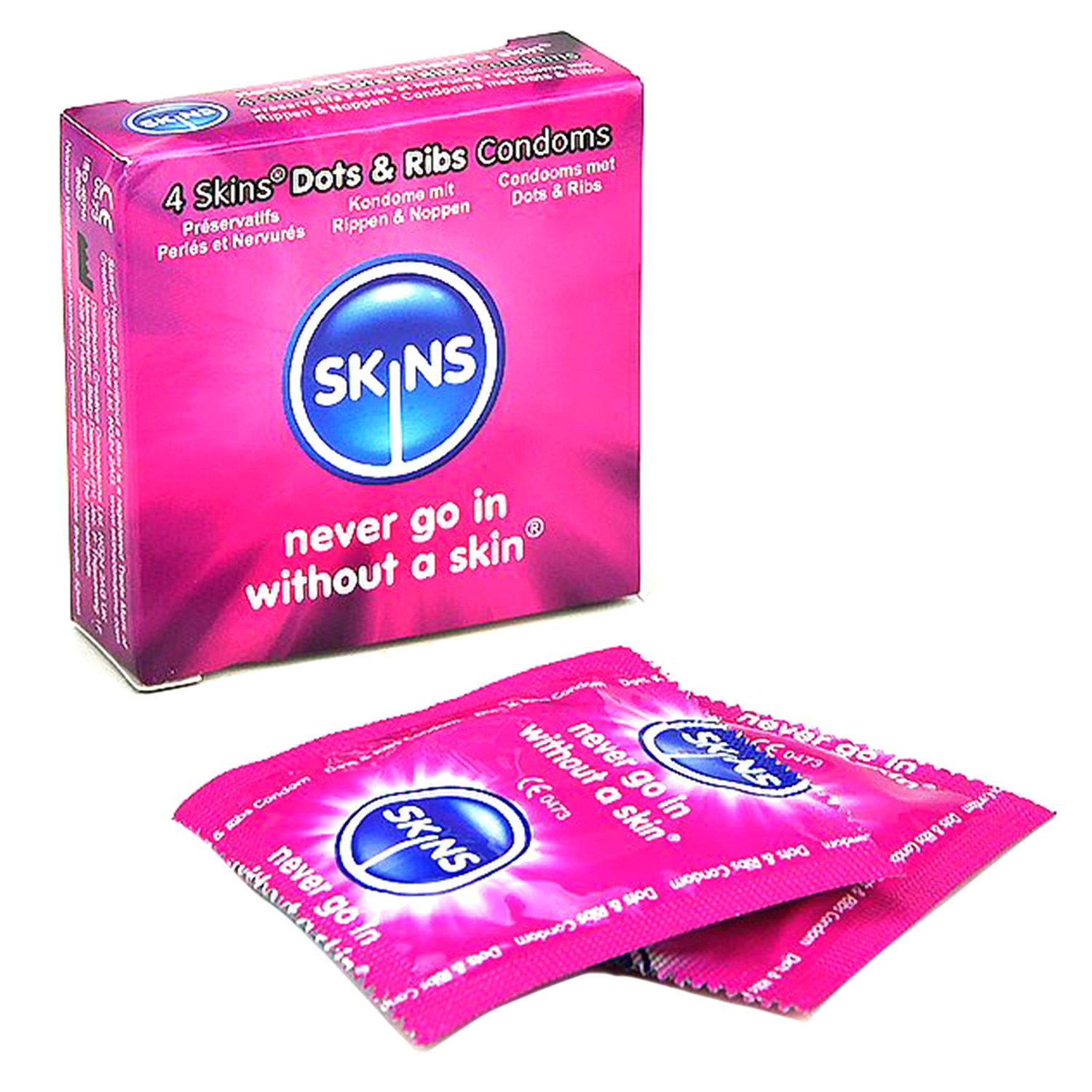 Skins Dot & Rib Kondomer 4 St - Skins
