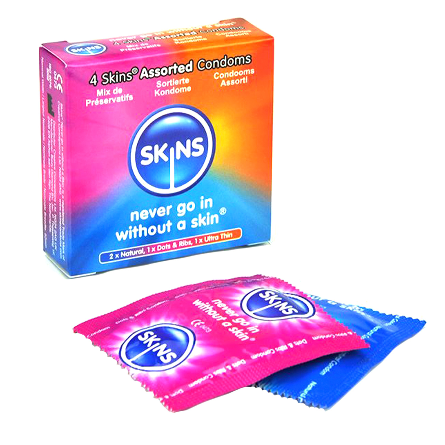 Skins Olika Kondomer 4 st - Skins