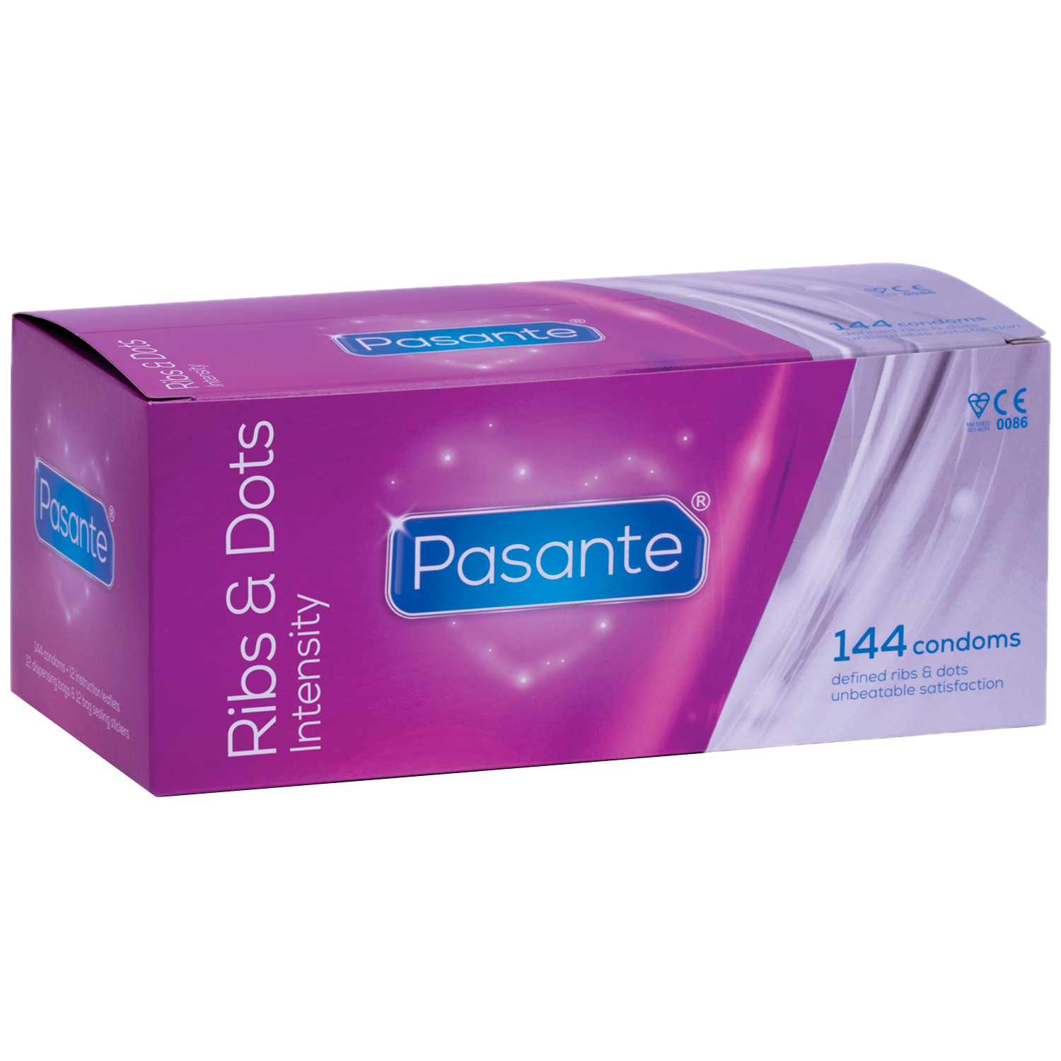 Pasante Intensity Ribs & Dots Kondomer 144 st - Pasante