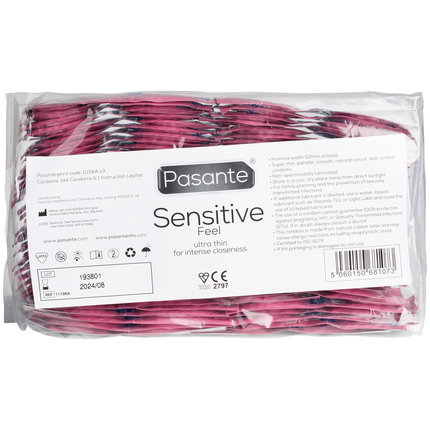 Pasante Sensitive Feel Ultra Thin Kondomer 144 st - Pasante