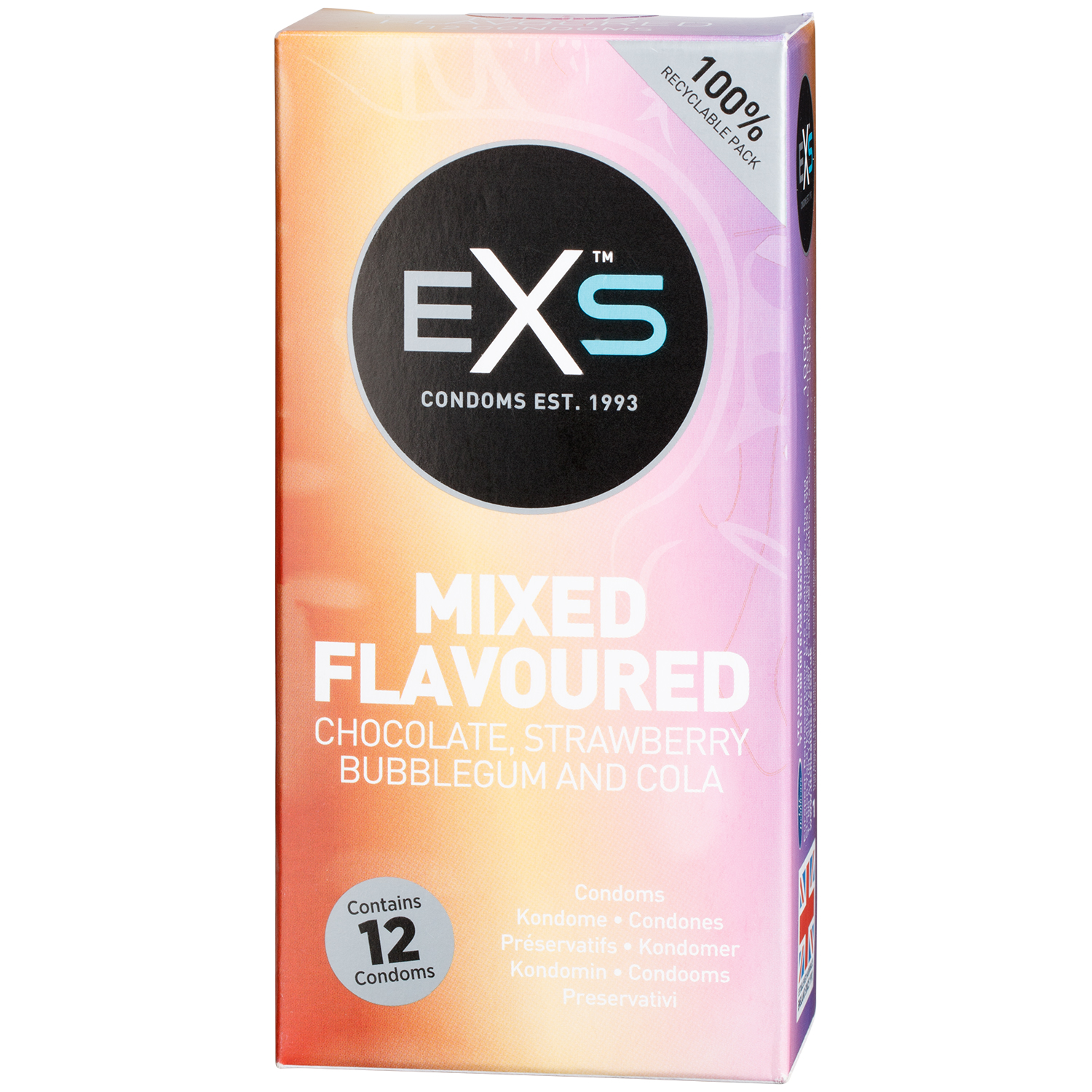 EXS Kondomer med Smak 12 st   - Klar