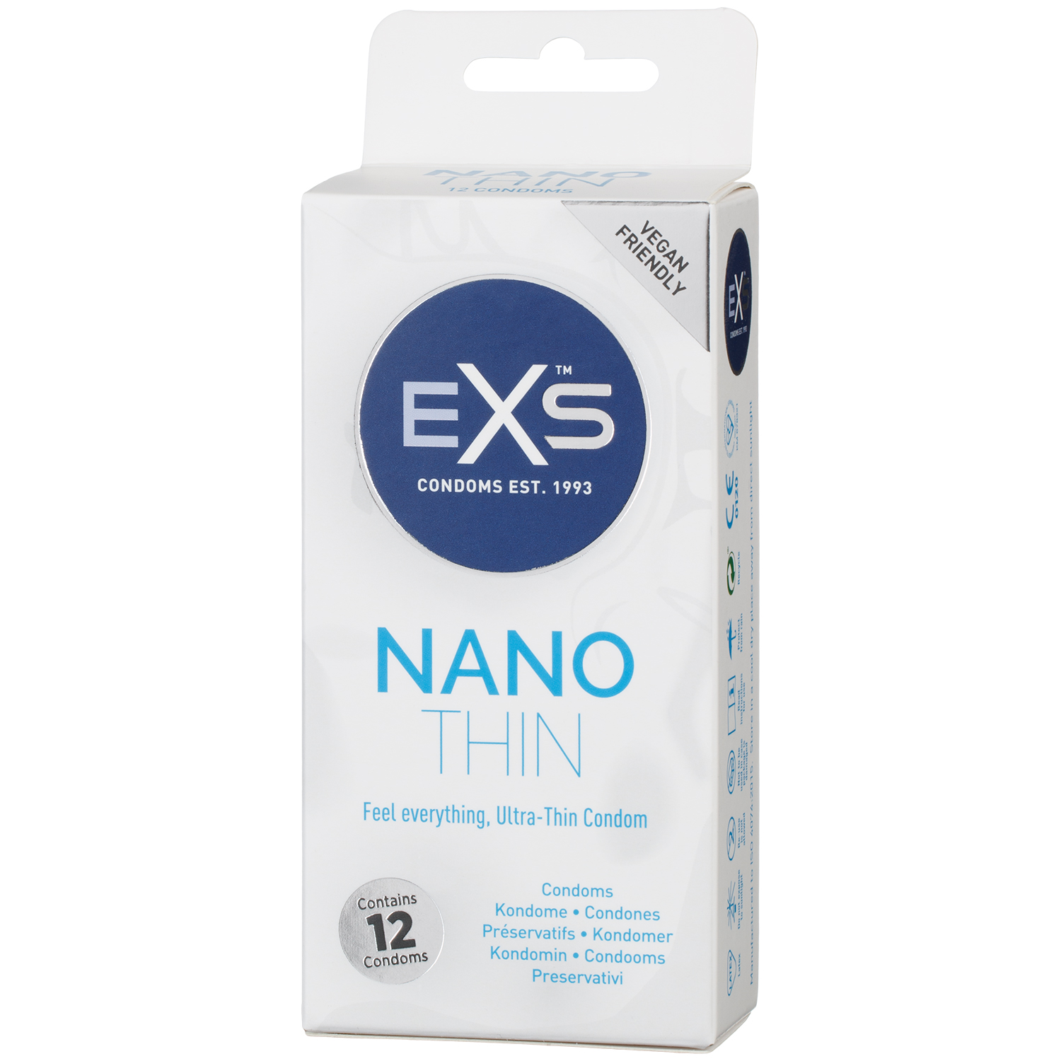 EXS Nano Thin Kondomer 12 st   - Klar