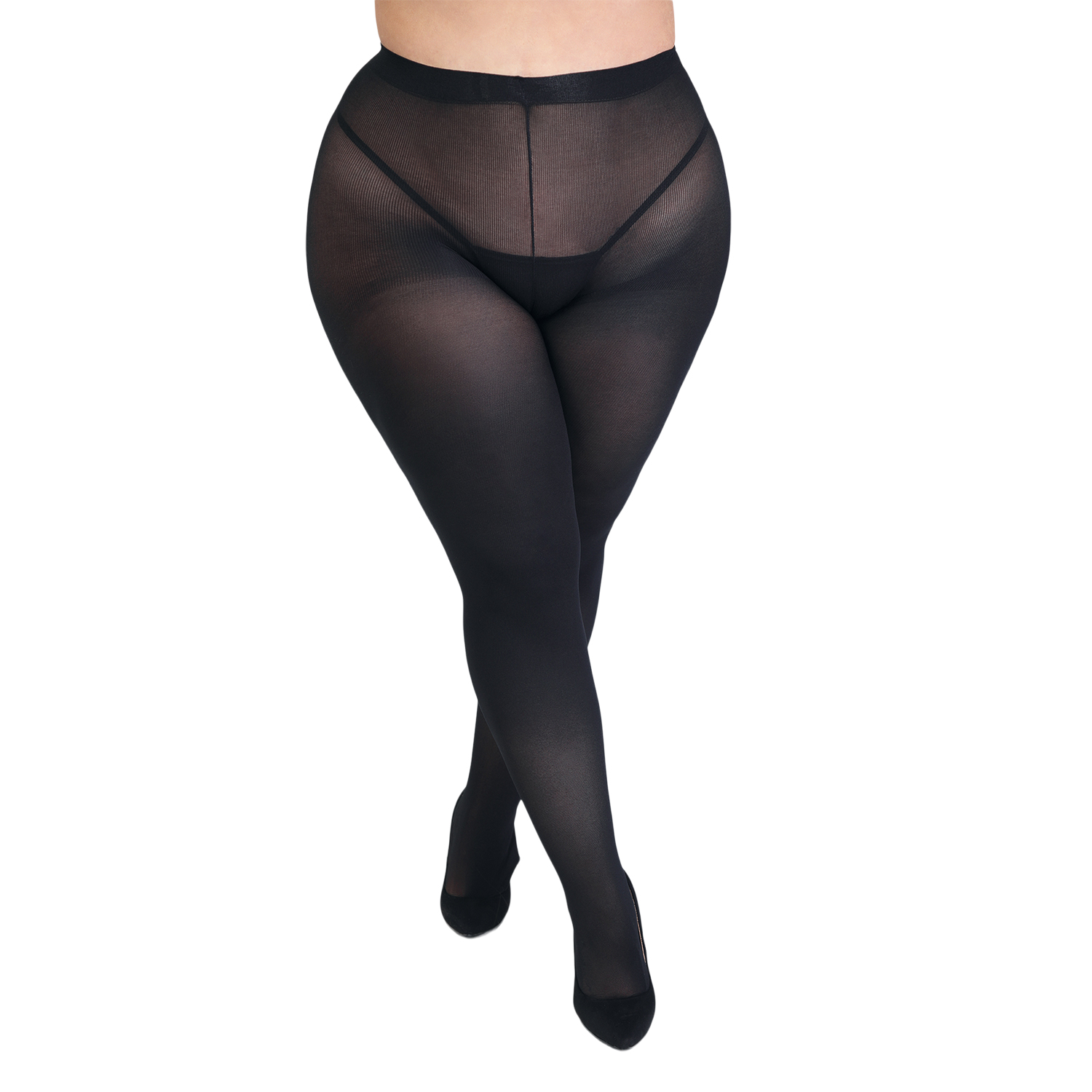Fifty Shades of Grey Captivate Större Storlek Spanking Tights   - Svart - One Size Queen
