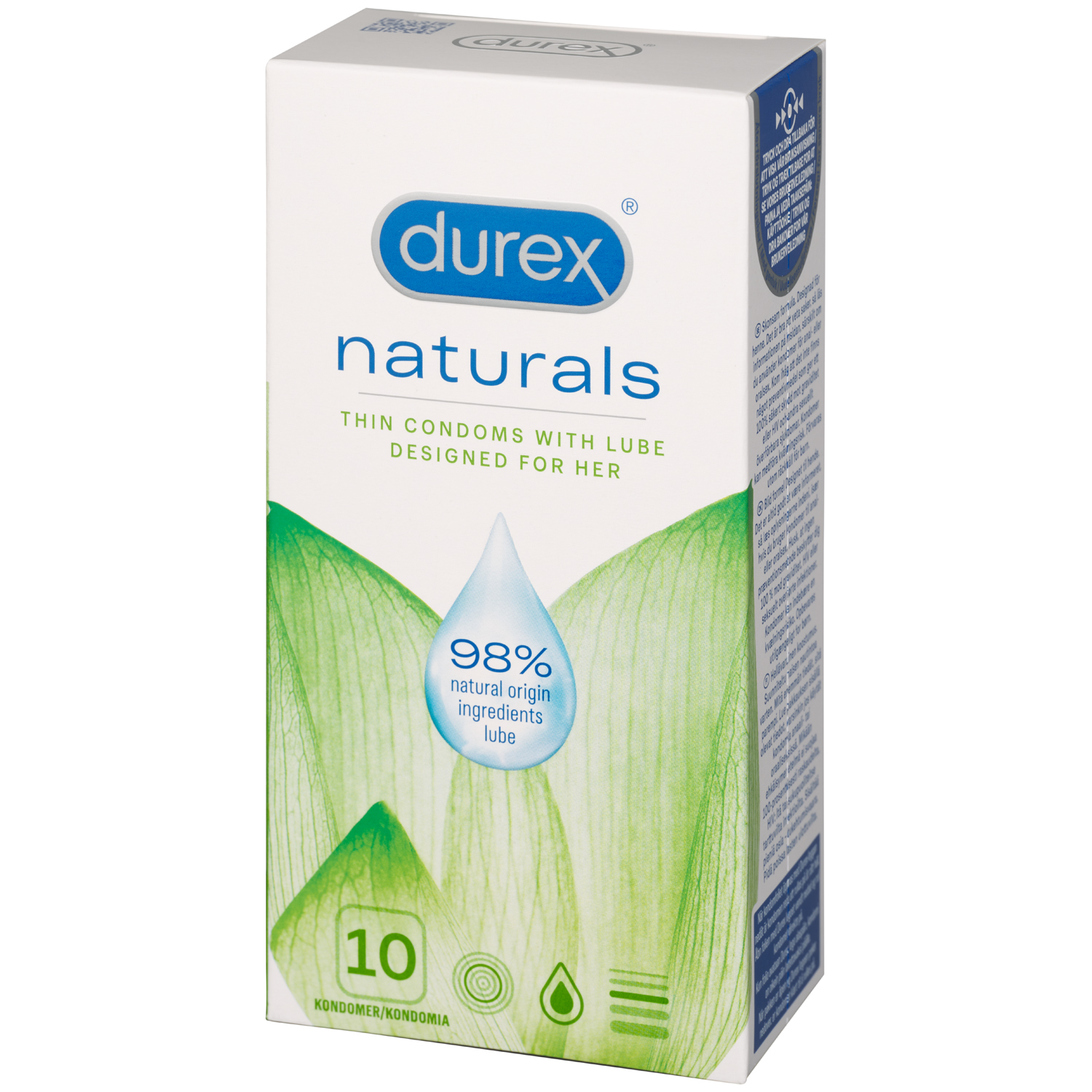 Durex Naturals Kondom 10 st   - Klar - L