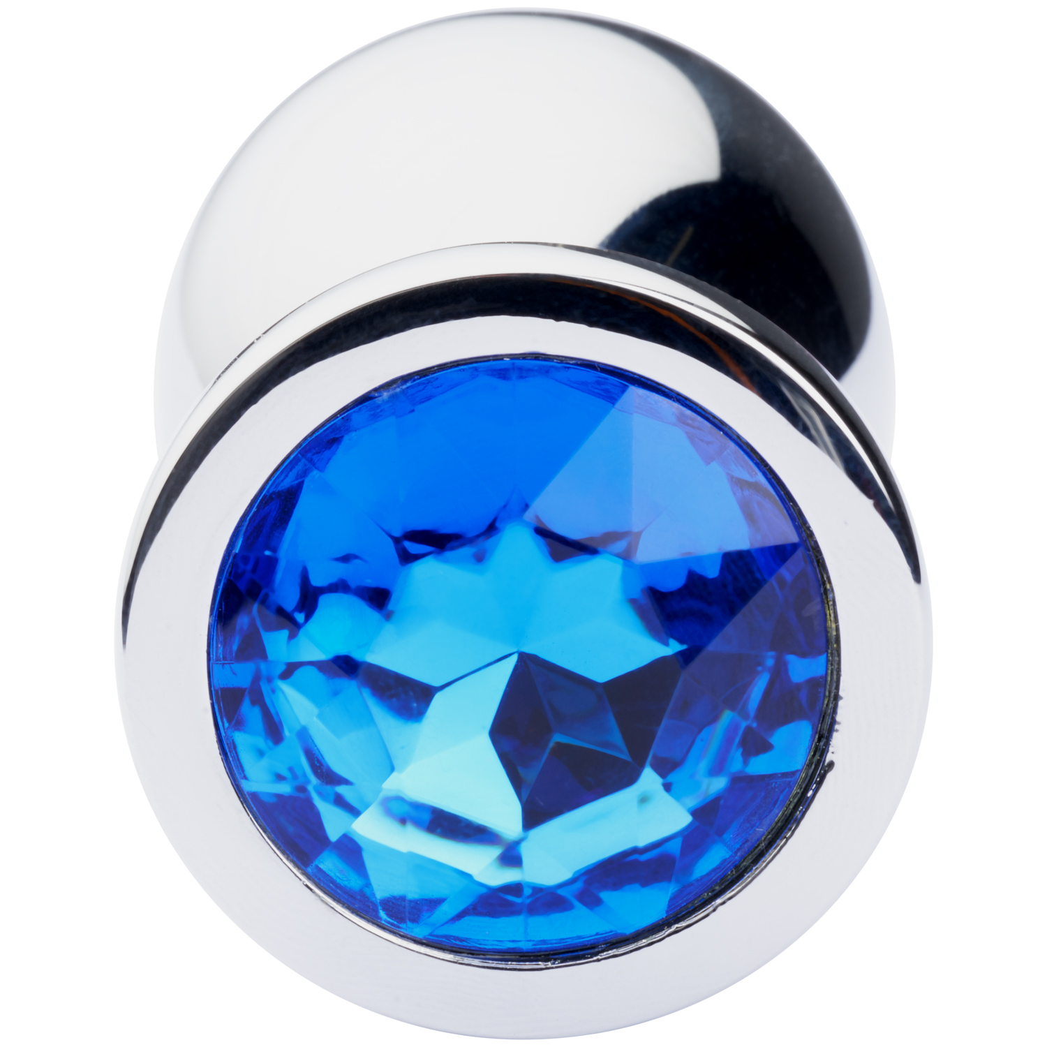 Sinful Blue Jewel Medium Metall Analplugg   - Silver