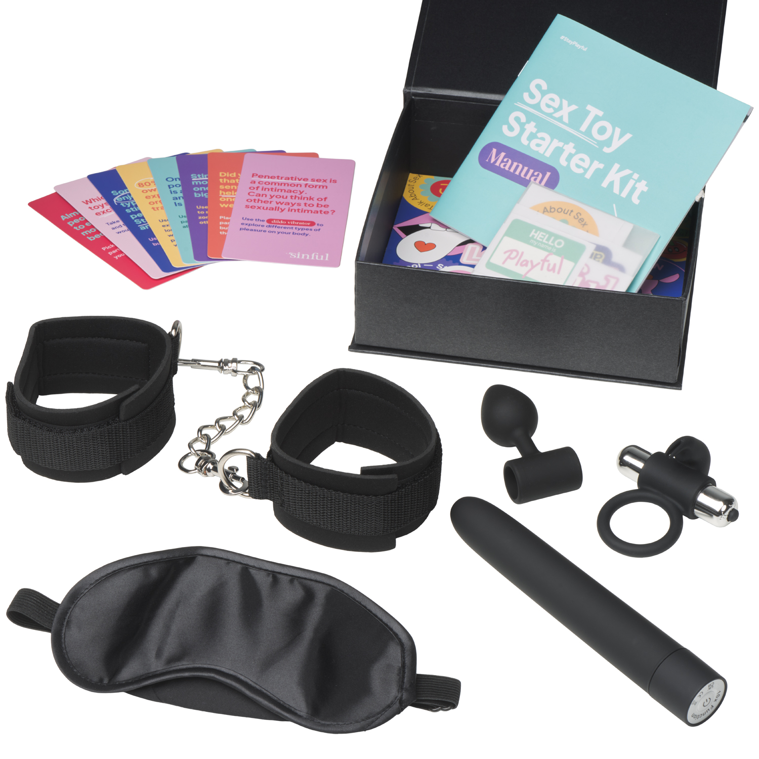 Sinful Sex Toy Starter Kit Box   - Svart
