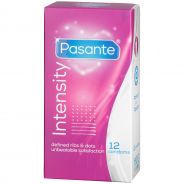 Pasante Intensity Ribs & Dots Kondomer 12-pack