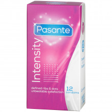 Pasante Intensity Ribs & Dots Kondomer 12-pack  1