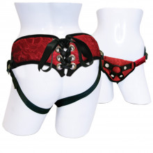 Sportsheets Red Lace Corsette Strap-On Harness  1