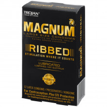 Trojan Magnum räfflade kondomer 12 st.