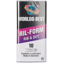 Worlds-best Ril-Form Rib And Dot Kondomer 10 st Produktbild 1