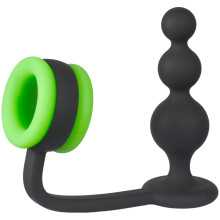 Ouch! Glow in the Dark Beaded Analplugg med Penisring Produktbild 1