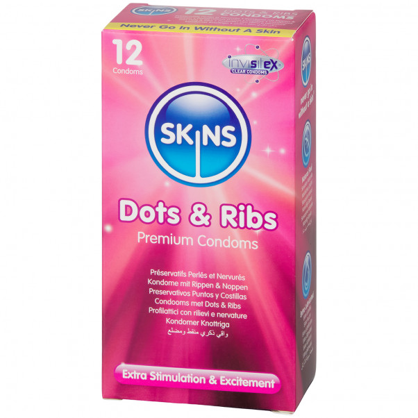 Skins Dots & Ribs Kondomer 12-pack  1