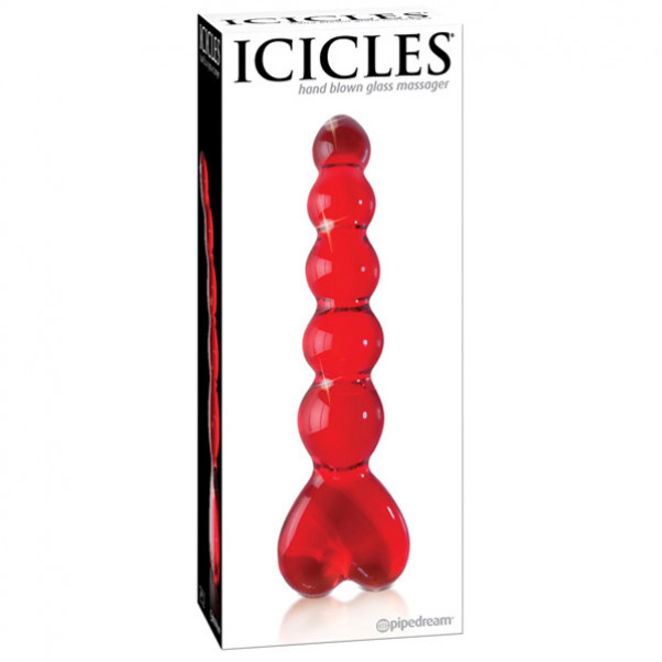 Icicles No 32 Rød Glas Dildo 