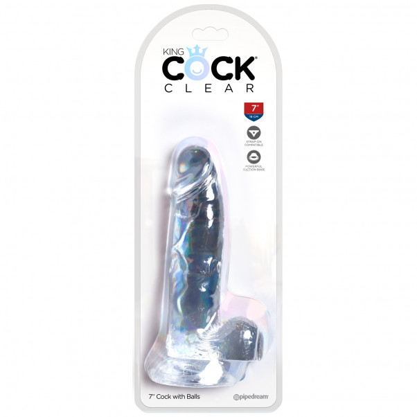 King Cock Clear Dildo med Kulor 19 cm  100