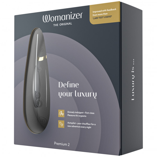 Womanizer Premium 2 Lufttrycks­vibrator Produktförpackning 90