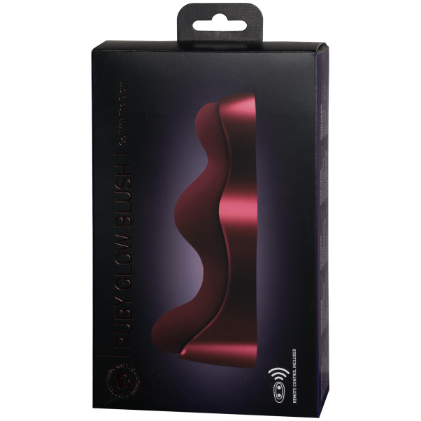 Rocks Off Ruby Glow Blush Fjärrstyrd Vibrator Produktförpackning 90