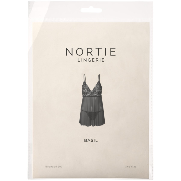 NORTIE Basil Black Babydoll Set Produktförpackning 90