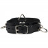 Spartacus Locking Collar Läderhalsband med 3 Ringar produktbild 2