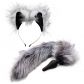Tailz Grey Wolf Tail Analplugg och Öron  1