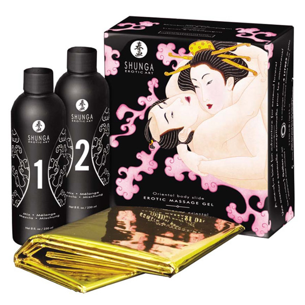 Shunga Body Slide Massage Gel Set 2 x 225 ml - Shunga Erotic Art